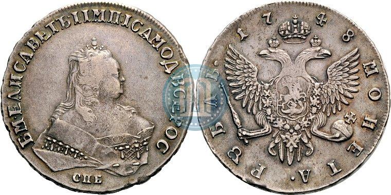 Picture 1 rouble 1748 year СПБ 