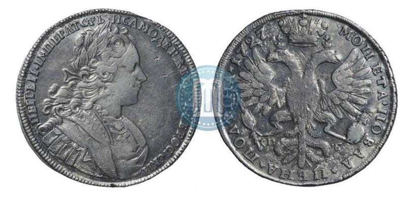 Picture Poltina 1727 year СПБ "Petersburg type"