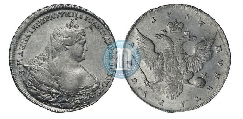 Picture 1 rouble 1737 year  "Portrait by Gedlinger"