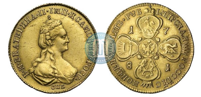 Picture 5 roubles 1781 year СПБ 