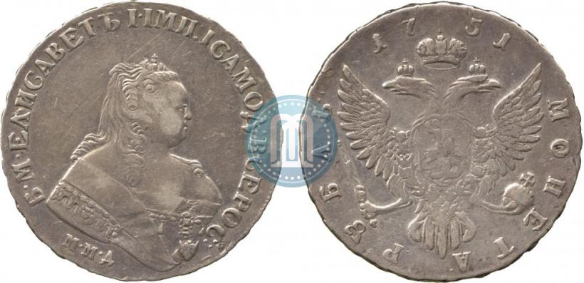 Picture 1 rouble 1751 year ММД 