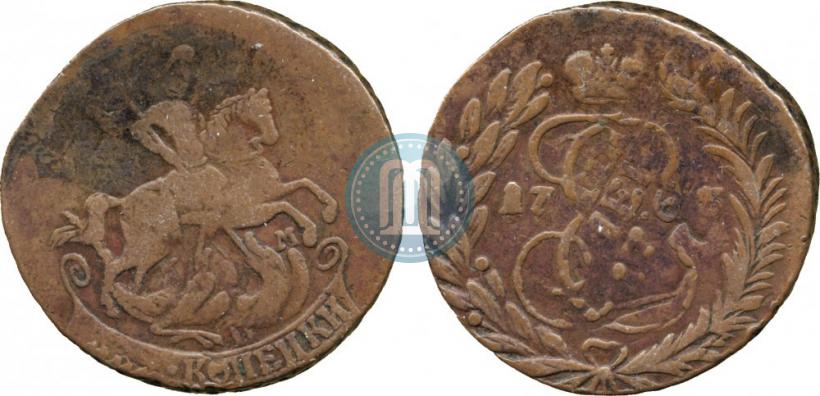 Фото 2 копейки 1763 года ММ 
