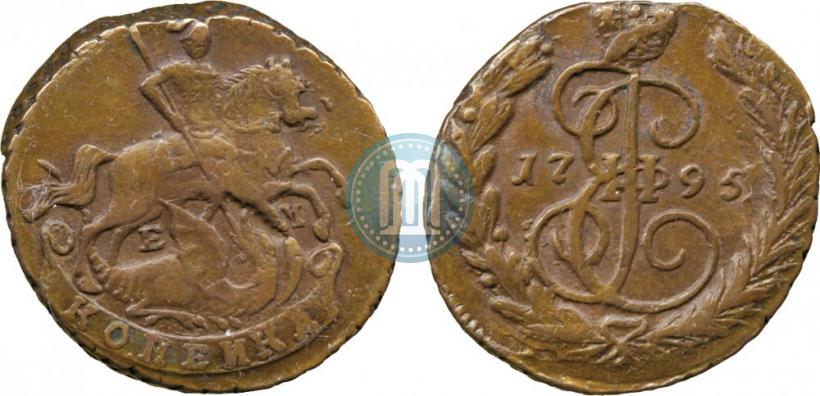 Picture 1 kopeck 1795 year ЕМ 