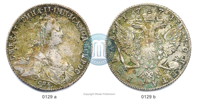 Фото 1 рубль 1774 года СПБ-ФЛ 