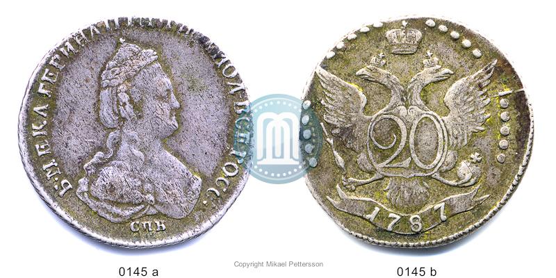 Фото 20 копеек 1787 года СПБ 