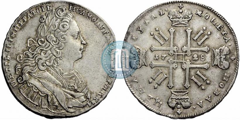 Picture 1 rouble 1728 year  "Type of 1727"
