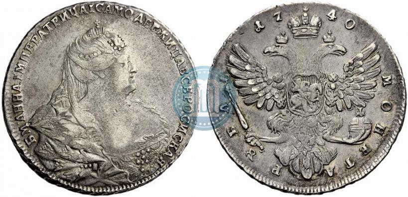 Picture 1 rouble 1740 year  "Moscow type"