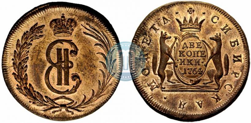 Picture 2 kopecks 1764 year  