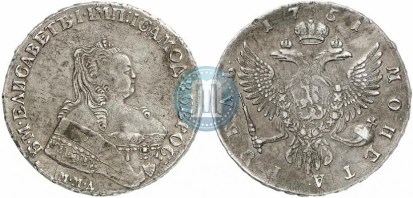 Picture 1 rouble 1751 year ММД 