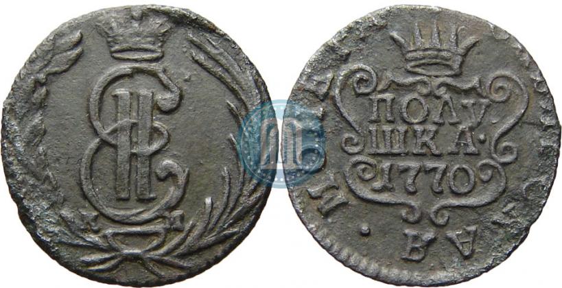 Фото Полушка 1770 года КМ 