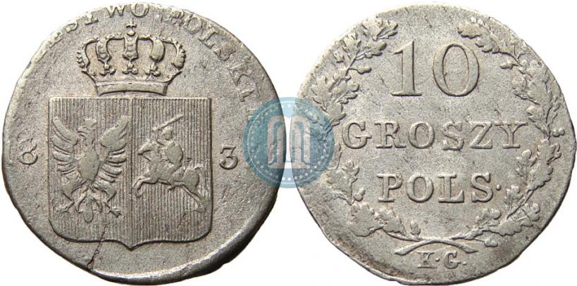 Picture 10 groszy 1831 year KG "Polish uprising"