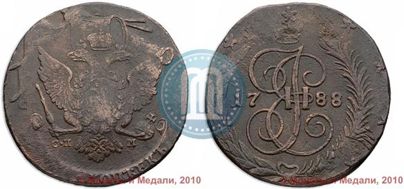 Picture 5 kopecks 1788 year СПМ 