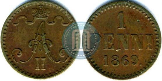 Picture 1 penni 1869 year  