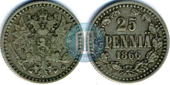 Picture 25 pennia 1866 year S 