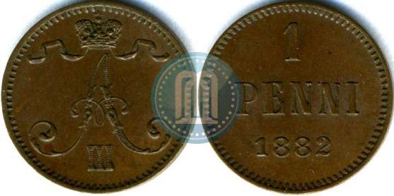 Фото 1 пенни 1882 года  