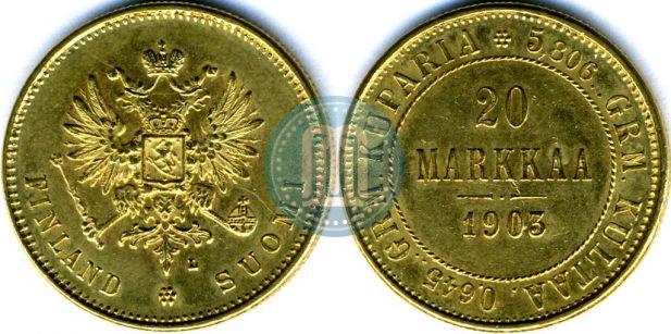 Picture 20 markkaa 1903 year L 