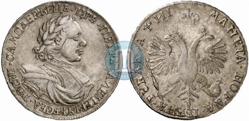 Фото 1 рубль 1718 года OK-L 