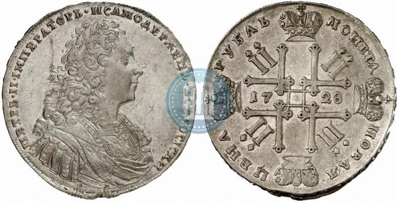 Фото 1 рубль 1728 года  "Тип 1728"