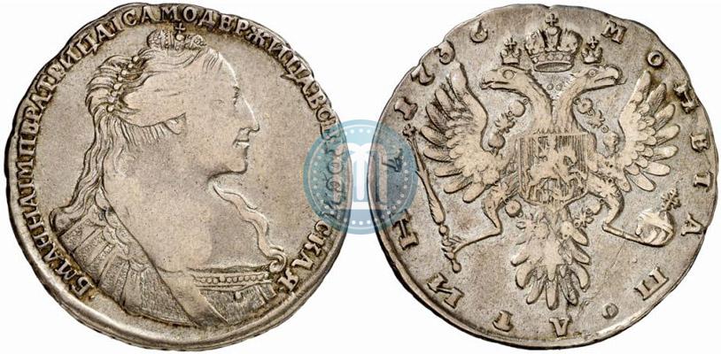 Фото Полтина 1736 года  