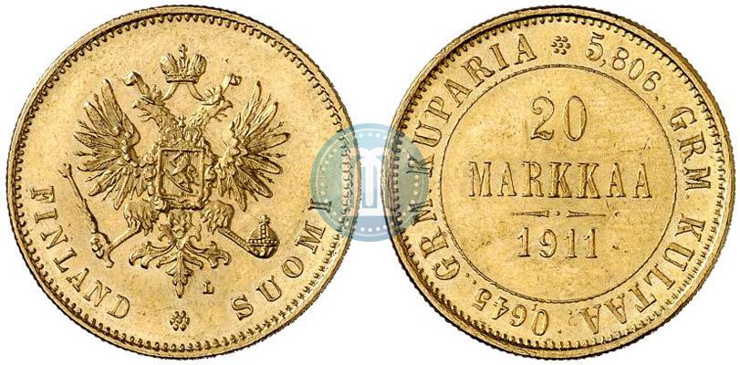 Picture 20 markkaa 1911 year L 