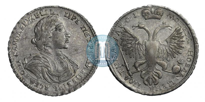 Picture Poltina 1719 year  "Portrait in armour"