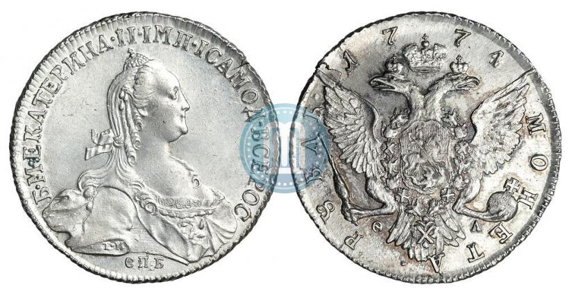 Picture 1 rouble 1774 year СПБ-ФЛ 