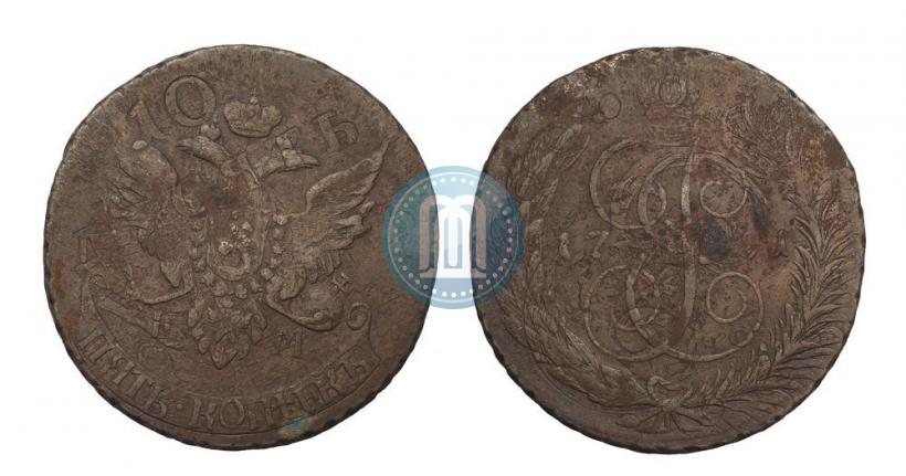 Фото 5 копеек 1791 года ЕМ "Павловский перечекан"