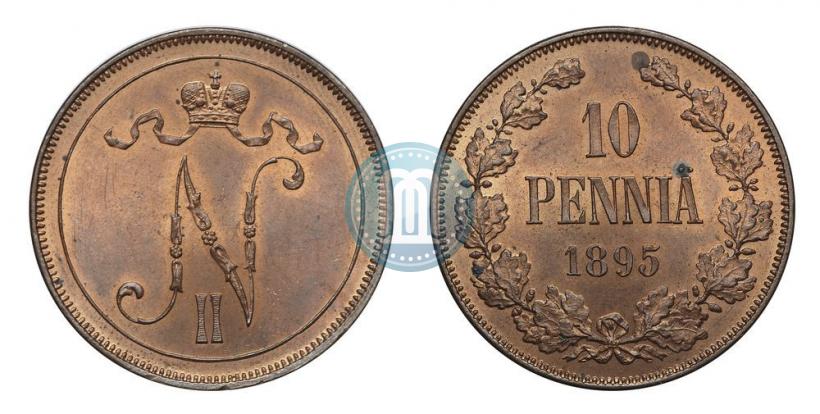 Фото 10 пенни 1895 года  