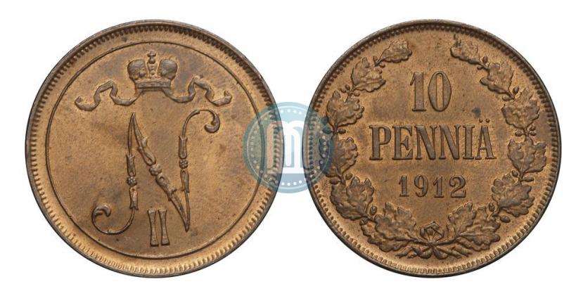 Фото 10 пенни 1912 года  