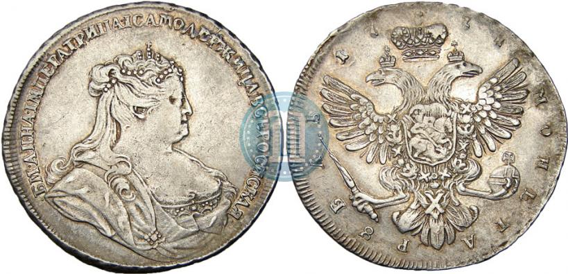 Picture 1 rouble 1738 year  "Petersburg type"