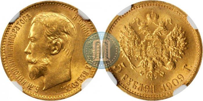 Picture 5 roubles 1909 year (ЭБ) 