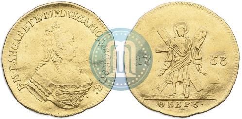 Picture 1 ducat 1753 year  "St. Andrew on the reverse"