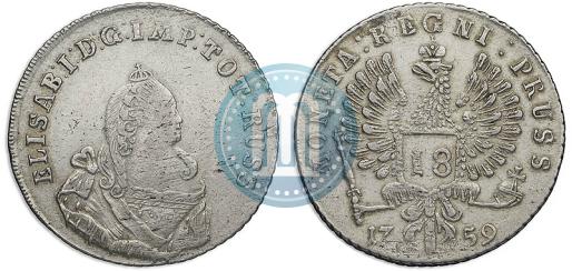 Picture 18 groszy 1759 year  