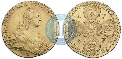 Picture 10 roubles 1767 year СПБ 