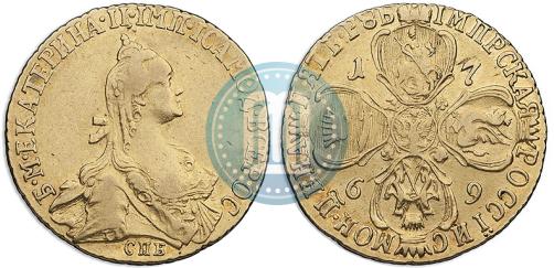 Picture 10 roubles 1769 year СПБ 