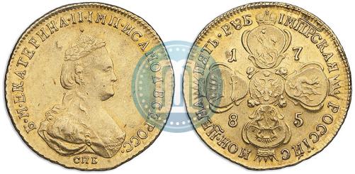 Picture 5 roubles 1785 year СПБ 