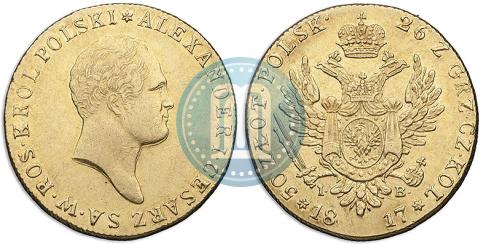 Picture 50 złotych 1817 year IB 