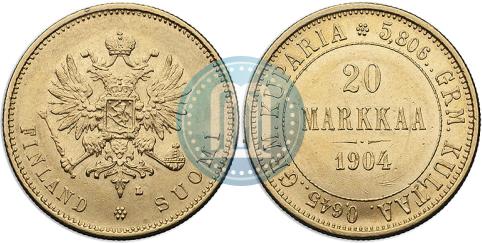 Picture 20 markkaa 1904 year L 