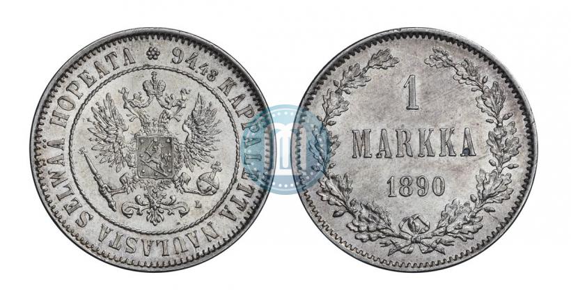 Picture 1 markka 1890 year L 