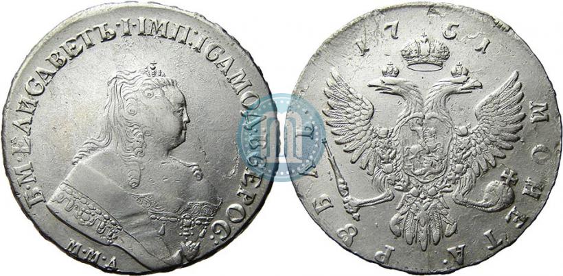 Picture 1 rouble 1751 year ММД 