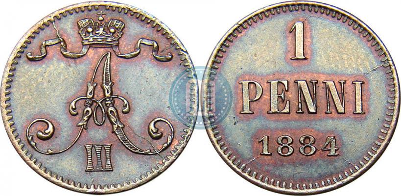 Picture 1 penni 1884 year  