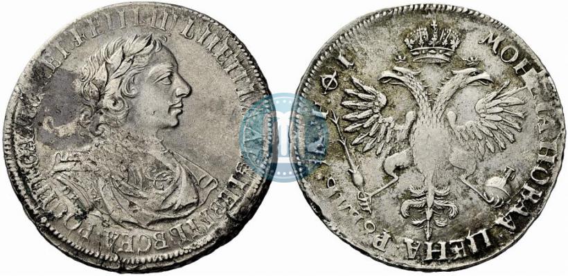 Picture 1 rouble 1719 year OK "Portrait in armour"