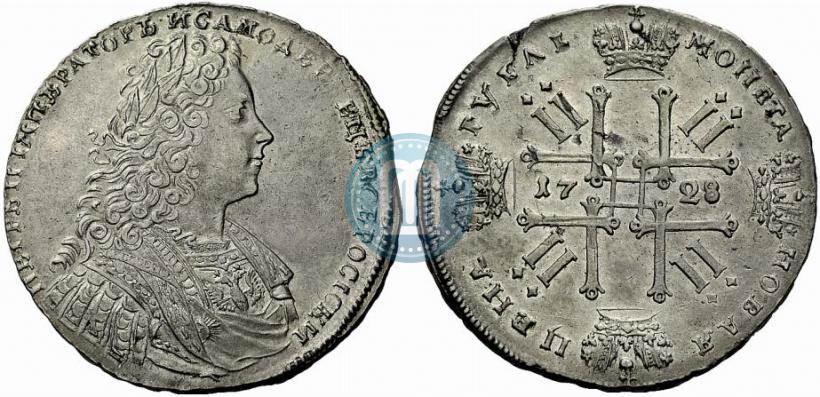 Фото 1 рубль 1728 года  "Тип 1728"