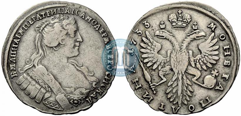 Фото Полтина 1733 года  