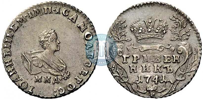 Picture Grivennik 1741 year ММД 