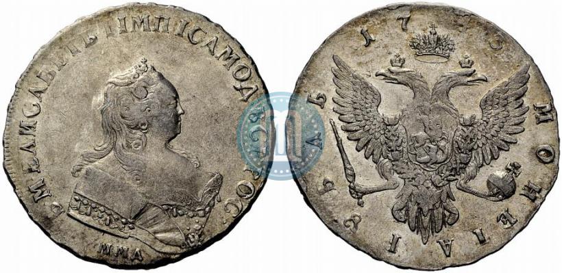 Фото 1 рубль 1742 года ММД 