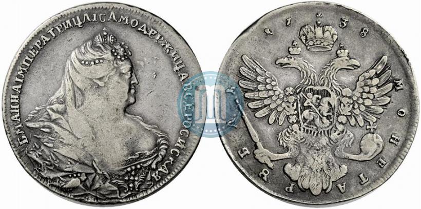 Picture 1 rouble 1738 year  "Moscow type"