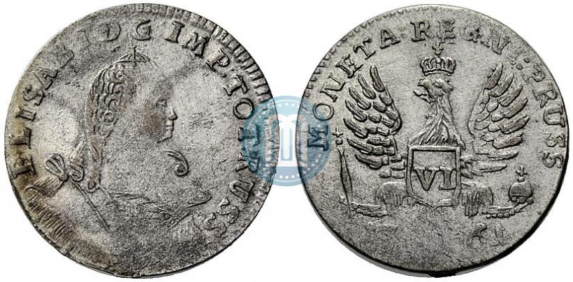 Picture 6 groszy 1761 year  