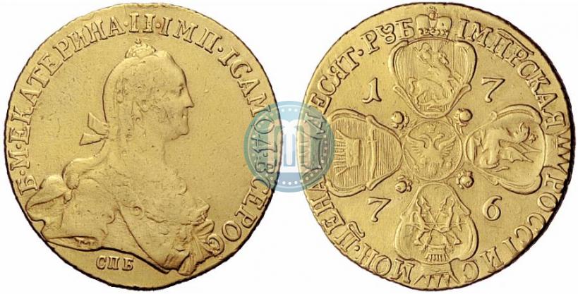 Picture 10 roubles 1776 year СПБ 