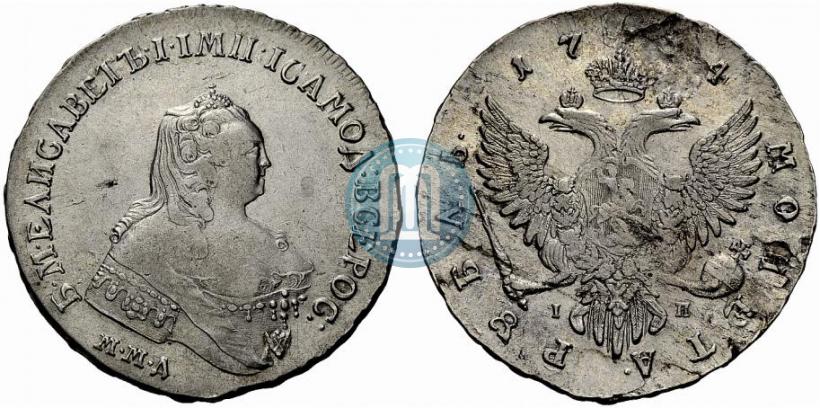 Picture 1 rouble 1754 year ММД-IП 
